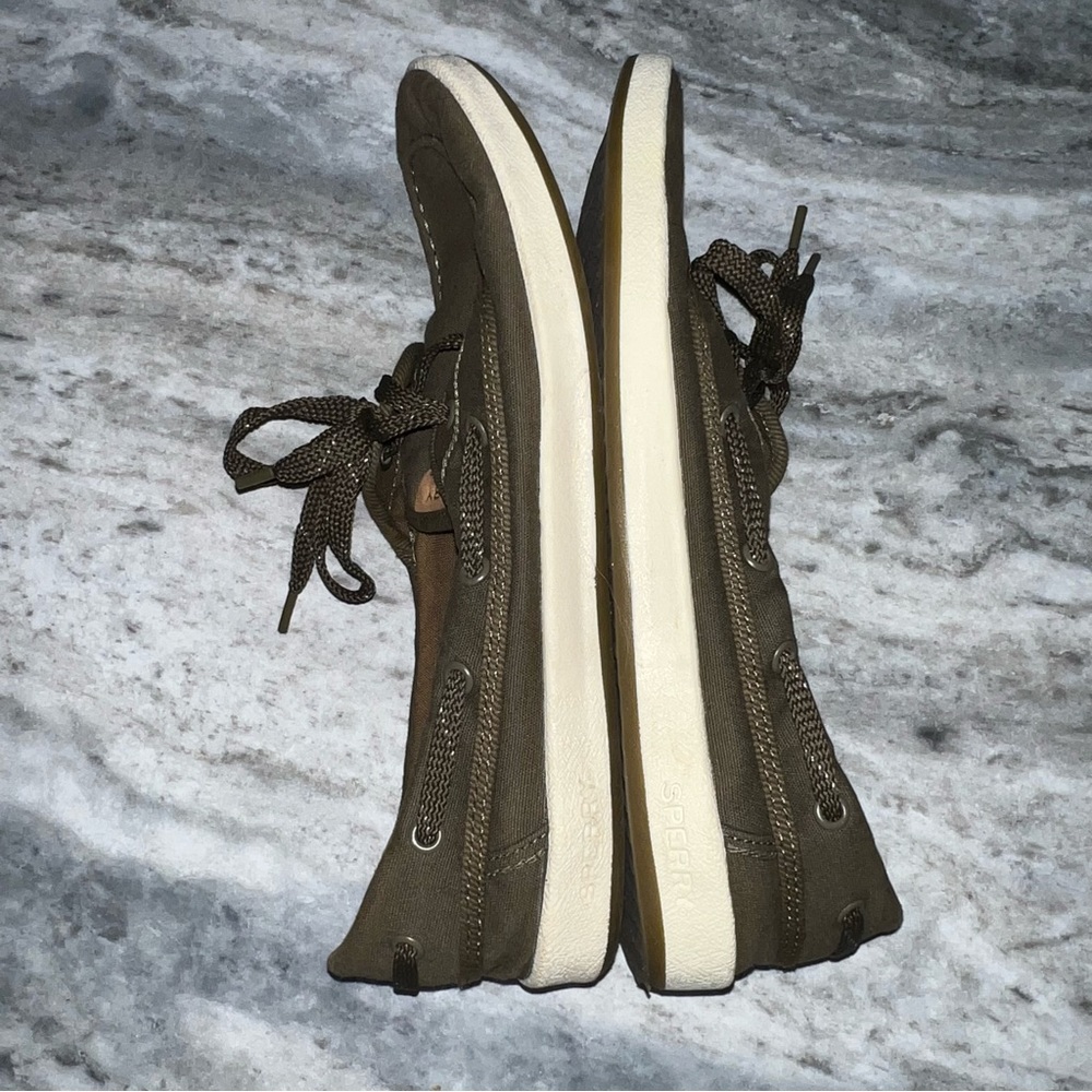 Sperry Women's Drift Hale Flat Sperry Top-sider Shoes Army Green Size 8.5M - Picture 2 of 7